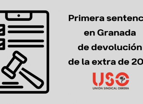Primera sentencia en Granada sobre la devolución de la paga extra a los profesores. Sindicato USO-Andalucía