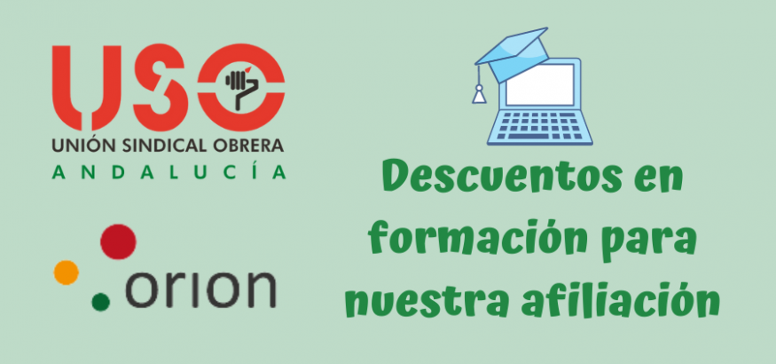 Convenio con Orion e-learning para descuentos en cursos on-line para nuestra afiliación en Andalucía